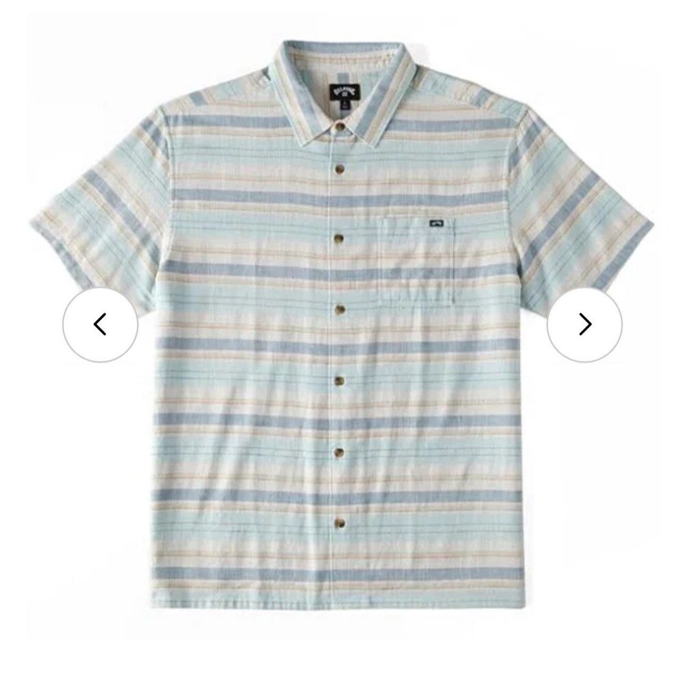 Billabong Mens All Day Jacquard Short Sleeve Button Up Small